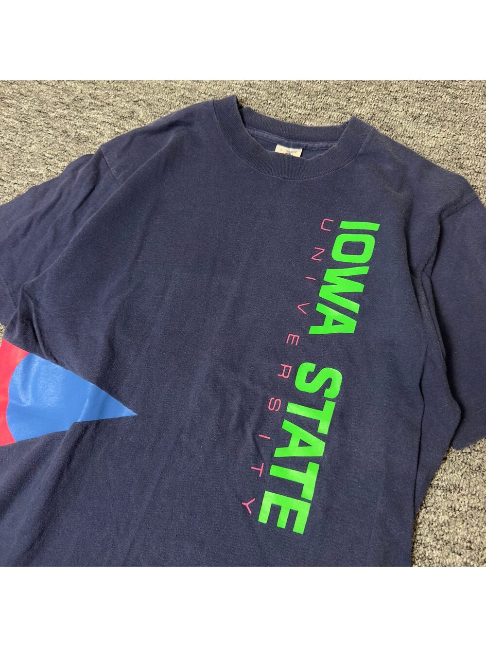 Iowa State University Graphic Tee Navy Fruit of the Loom L